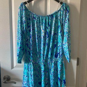 LILLY PULITZER LANA OFF THE SHOULDER ROMPER